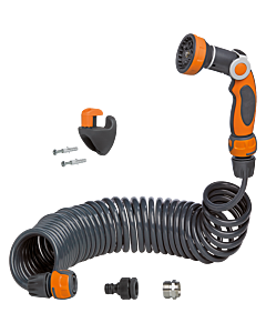 Ewuaqua spiral hose set 72008 10 m, complete, with wall mounting