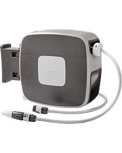 Ewuaqua Enrouleur tuyau arrosage mural automatique 72098 35 m, 1/2 " fabric reinforces hose