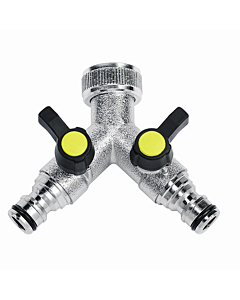 Ewuaqua 2-way valve 73465C with hose connection, 3/4 &quot;, chrome-plated