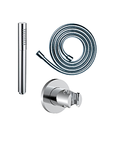 Fukana stile Wannenset, chrom mit Handbrause, Halter und Brauseschlauch