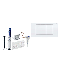 Geberit Umbauset UP Spülkasten Bj. 1988-97 Füllventil mit Betätigungsplatte Twinline 30 weiß, Komplettset zum Umbau auf 2-Mengen-Spülung