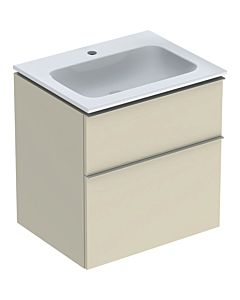 Geberit iCon Washbasin with vanity unit 60 cm 502331JL1 Washbasin set 60x63x48cm, white/KeraTect, body sand high gloss, handle sand matt