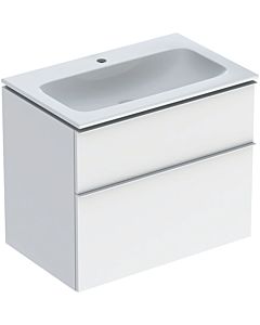Geberit Icon washbasin with base unit 75 cm 502332011 Washbasin set 75x63x48cm, white/KeraTect, body white high-gloss, handle white matt