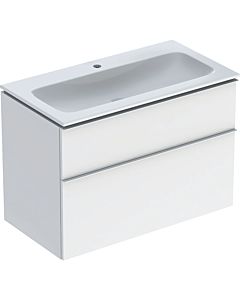 Geberit iCon Washbasin with vanity unit 90 cm 502333011 Washbasin set 90x63x48cm, white/KeraTect, body white high gloss, handle white matt