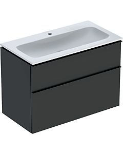 Geberit iCon Waschtisch mit Unterschrank 90 cm 502333JK1 Waschtisch-Set 90x63x48cm, weiß/KeraTect, Korpus/Griff lava matt