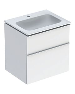 Geberit Icon Waschtisch mit Unterschrank 60 cm 502335011 Waschtisch-Set 60x63x48cm, weiß, Korpus weiß hochglänzend, Griff weiß matt