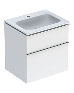 Geberit iCon washbasin with base cabinet 60 cm 502335012 Washbasin set 60x63x48cm, white, body white high gloss, handle chrome shiny