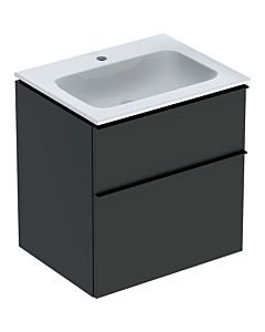 Geberit Icon Waschtisch mit Unterschrank 60 cm 502335JK1 Waschtisch-Set 60x63x48cm, weiß, Korpus/Griff lava matt
