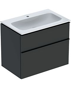 Geberit iCon washbasin with base cabinet 75 cm 502336JK1 Washbasin set 75x63x48cm, white, body/handle lava matt