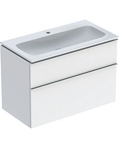 Geberit Icon washbasin with base cabinet 90 cm 502337012 Washbasin set 90x63x48cm, white, body white high-gloss, handle bright chrome-plated