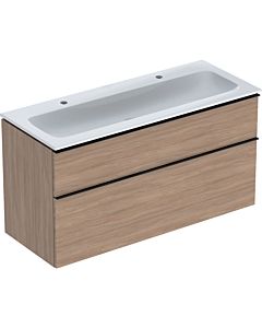 Geberit iCon Waschtisch mit Unterschrank 120 cm 502338JH1 Waschtisch-Set 120x63x48cm, weiß, Korpus Eiche, Griff lava matt