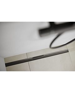 Geberit CleanLine80 Duschrinne 154441QC1  30-130 cm x 4,4 cm, schwarz chrom/gebürstet, bodeneben