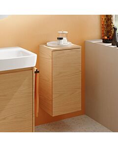 Meuble d&#39;appoint Geberit Renova Plan 504043PS1, 1 porte, charnières gauche/droite, largeur 33 cm, structure en chêne naturel et mélaminé.