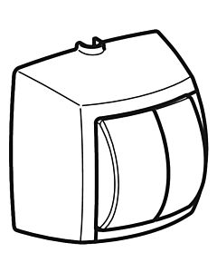 Geberit levier à Geberit 2-quantité sp. pour WC Ctrl. 240584111 avec sortie de rinçage pneumatique. blanc -alpin