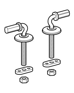 Geberit hinge set 598015000 fastening from below, for WC seat