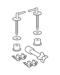 Geberit Renova Scharnier-Set 598161000 weiß, für WC-Sitz