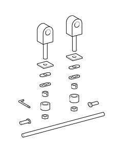 Geberit Renova Comfort hinge set 598071000 fastening from below, for WC seat