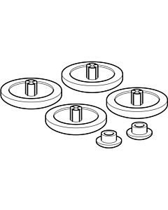 Geberit tampon de siège/couvercle 598094000 pour sièges WC , set 2000 , blanc