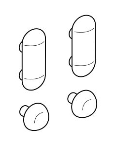 jeu de tampons Geberit 598048000 pour couvercle WC