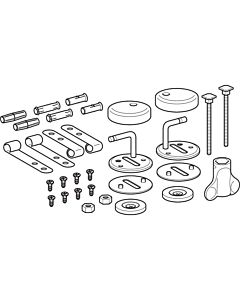 Geberit jeu de charnières pour siège WC 597003000 romance, acier inoxydable