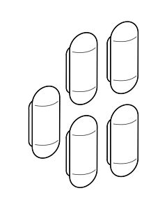 Geberit set tampon pour siège de bidet 598031000 Vitelle (5 pcs.)