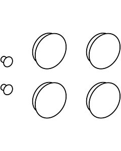 jeu de tampons Geberit 598125000 pour couvercle WC