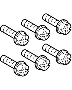 Geberit fix mat. Taptite screws 216197001 Set consisting of 6 pieces M6x16