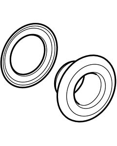 Geberit seal flange overflow head 241713211 Push Control, high-gloss chrome-plated