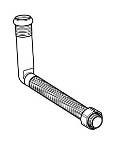 Geberit coude de trop-plein long 241718001 Uniflex PushControl