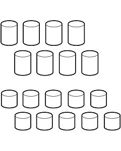 Geberit set of damping caps 242205001 for prefabricated stainless steel kit