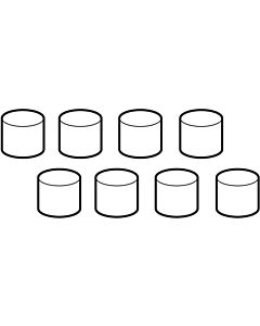 Geberit set of damping caps for 242207001 prefabricated building set, tileable and individual