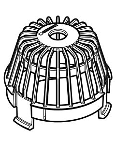Geberit Laubfang, zu Dachwassereinlauf für 242448001 Dachabdichtungsfolie