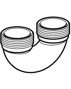 coude de filetage Geberit d40 blanc -alpin 242098111