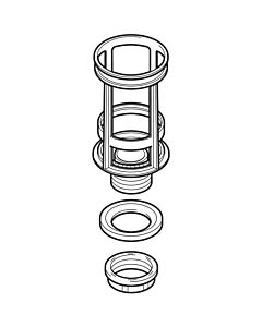 Geberit vasque en plastique 240111001 pour Geberit Twinline UP-Spk 12cm