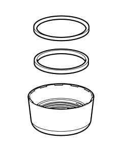 Geberit écrou-raccord 238073111 pour réservoir exposé AP112, AP116 et AP117, blanc