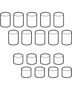 Geberit set of damping caps 242206001 for prefabricated stainless steel EM kit