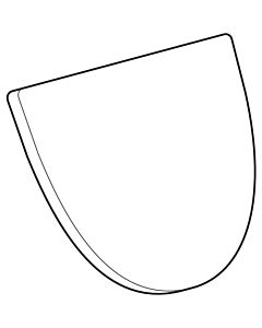 Geberit Visit Urinaldeckel 571155000 Scharniere Messing verchromt, weiß