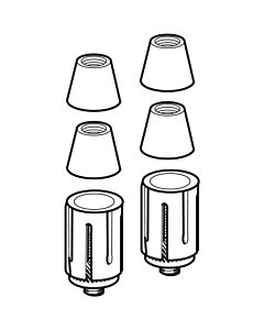 cheville en plastique Geberit 597112000 pour charnières de siège WC