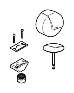 Geberit set d&#39;écoulement de baignoire chromé 241989211 parties visibles avec entrée