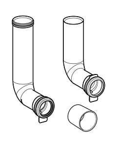 Geberit ensemble de coudes de rinçage pour Duofix 243.872.001 jusqu&#39;à une largeur de 42,5 cm