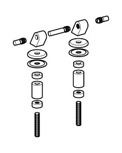 Geberit jeu de charnières 597146000 pour couvercle d&#39;urinoir