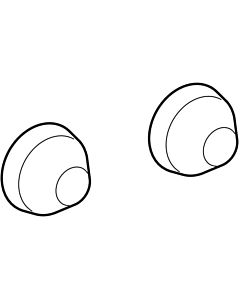 Geberit Set of cover caps for fastening set 596444000 for urinal, white