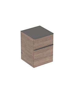 Geberit Smyle Square armoire latérale 500357JR1 45x60x47cm, avec 2 tiroirs, structure en bois noyer hickory