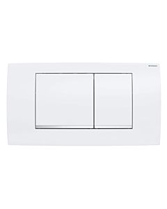Geberit Twinline30 flush plate 115899KJ1 white plate, design strips high gloss chrome