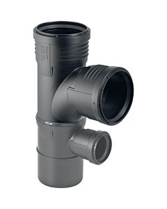 Geberit Silent PP Doppelabzweig 390456141 DN 90/90/50, 87,5Grad, schalloptimiert, Innenradius