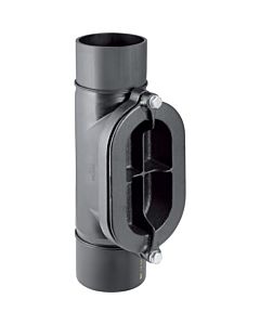 Geberit Pe cleaning piece 367454161 DN 100, 90 degrees, with oval service opening, PE-HD