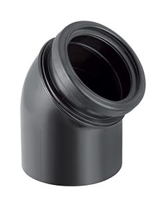 Geberit Pe Anschlussbogen 367945161 DN 100/90, 45Grad, PE-HD, mit Anschlusssteckmuffe