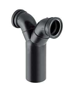 Geberit raccordement double Pe 367903161 DN 100/100/100, 90Grad, PE-HD, pour mur WC