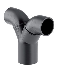 Geberit Pe Doppelanschlussbogen 365472161 DN 70/56, 90Grad, PE-HD, für Manschette