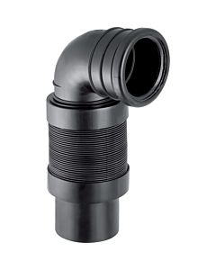 Geberit Pe Anschlussbogen 241525001 DN 100/90, 90Grad, für WC, ausziehbar